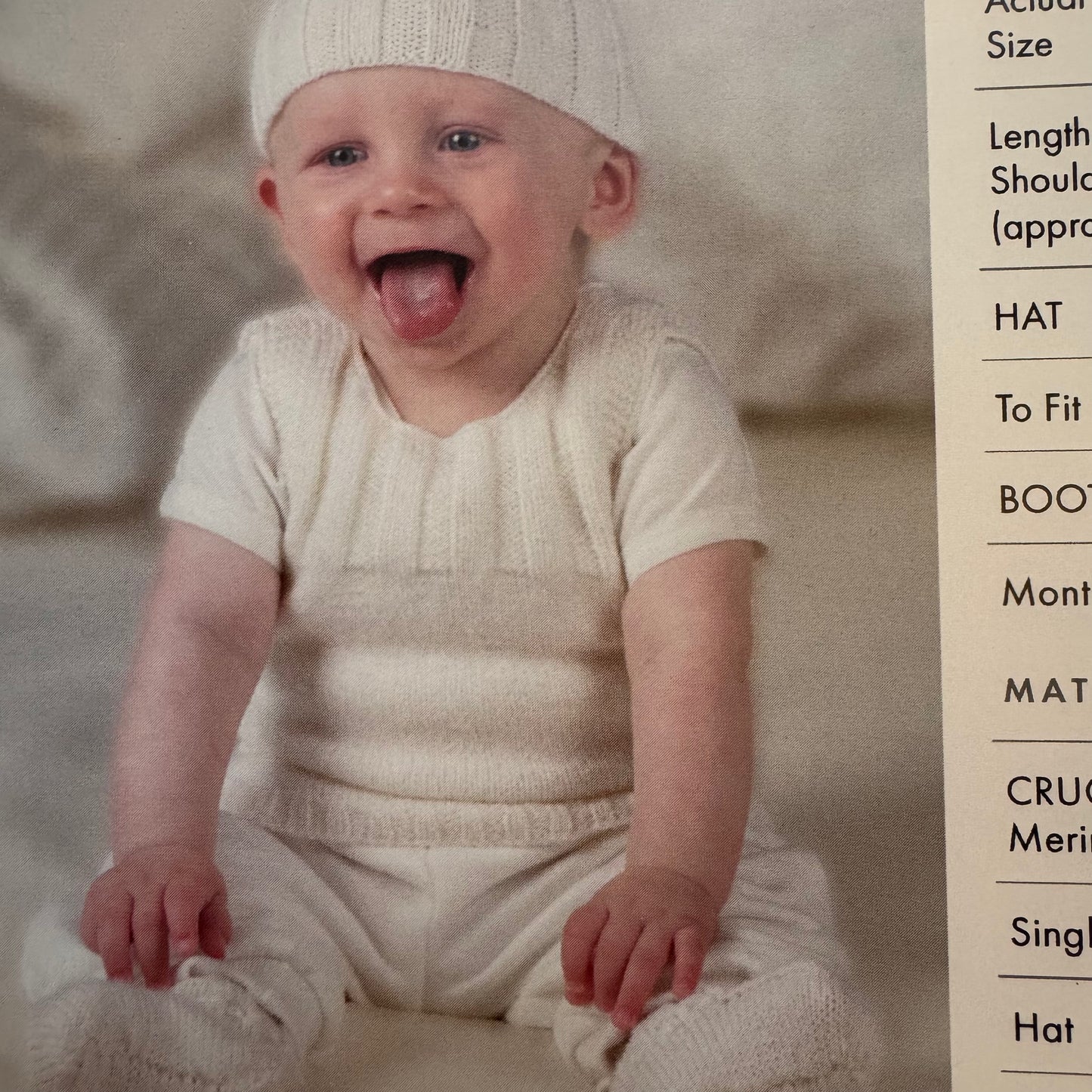 Pattern | Crucci 4ply | Baby Singlet, Hat and Bootees | 103