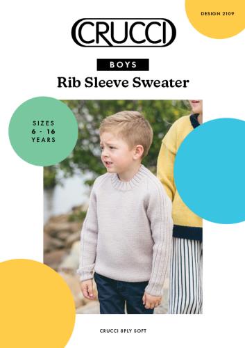 Pattern | Crucci 8ply/DK | Boys Rib Sleeve Sweater | 2109