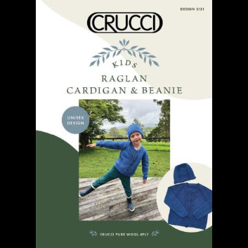 Pattern | Crucci 4ply | Kids Raglan Cardi and Beanie | 2121