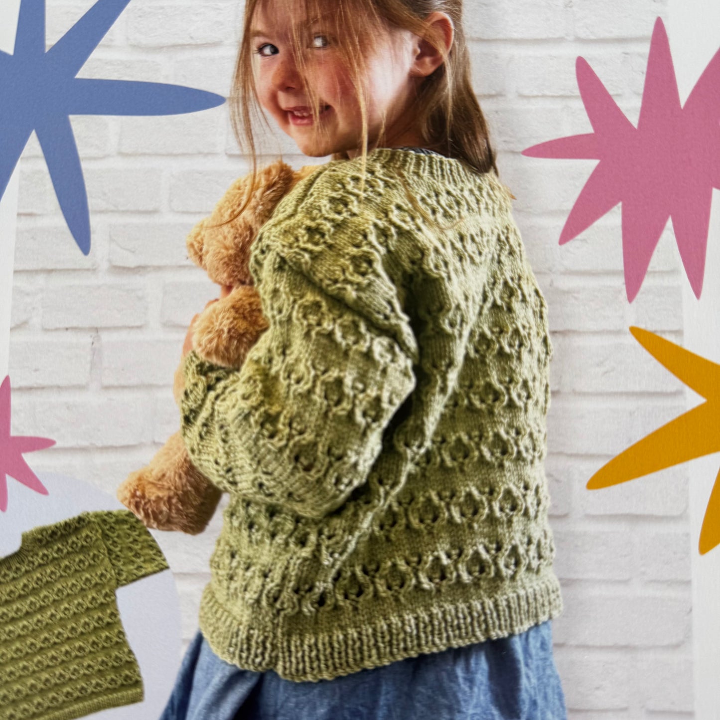 Pattern | Crucci 8ply Pure Wool (or merino) | Girls Chain Pattern Sweater | 2315