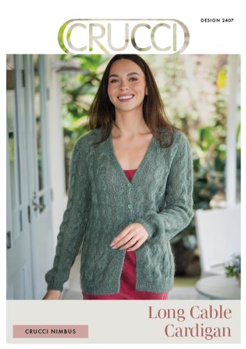 Pattern | Crucci Nimbus Mohair | Long Cable Cardigan | 2407
