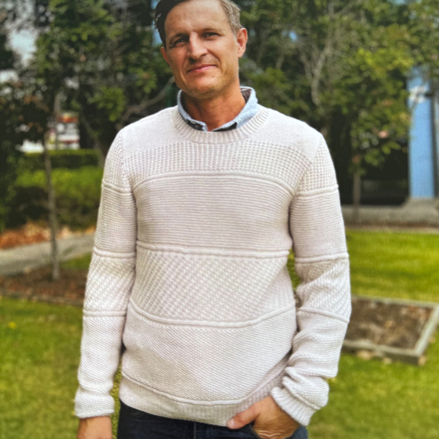 Pattern | Crucci 8ply/DK | Mens Multi-stitch Crew Neck | 2209