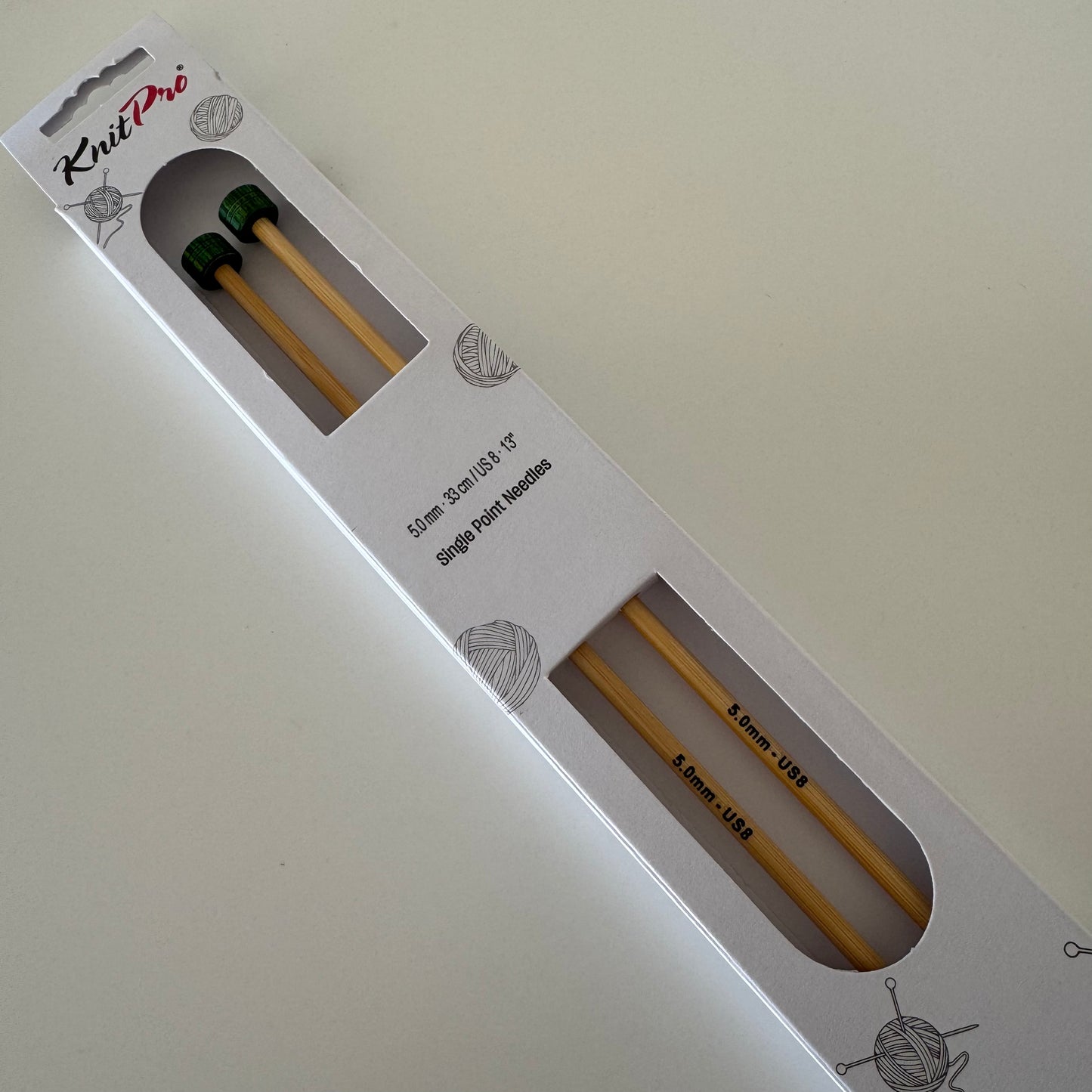 KnitPro | Bamboo | Single Point Needles | 33cm