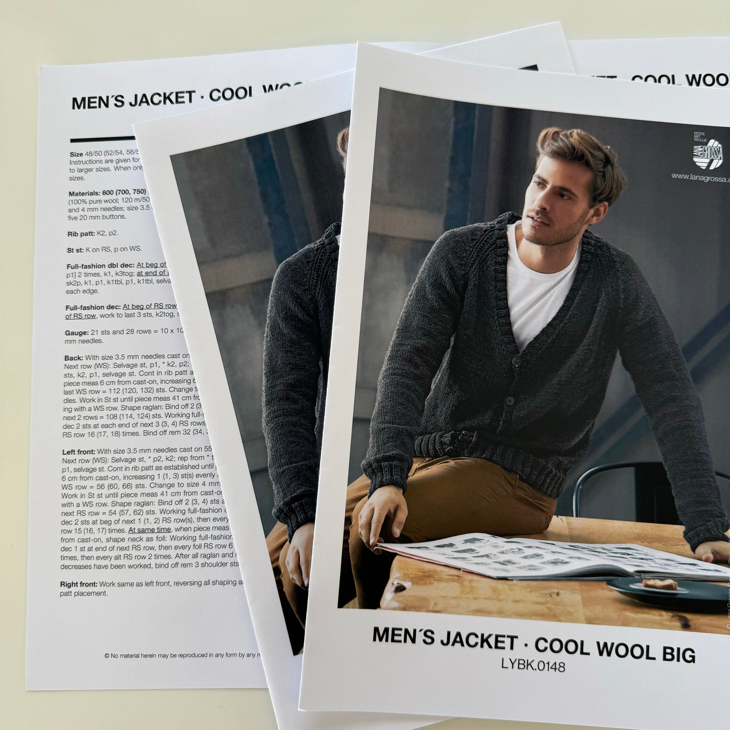 Pattern | Lana Grossa Men's Jacket | Cool Wool Big DK