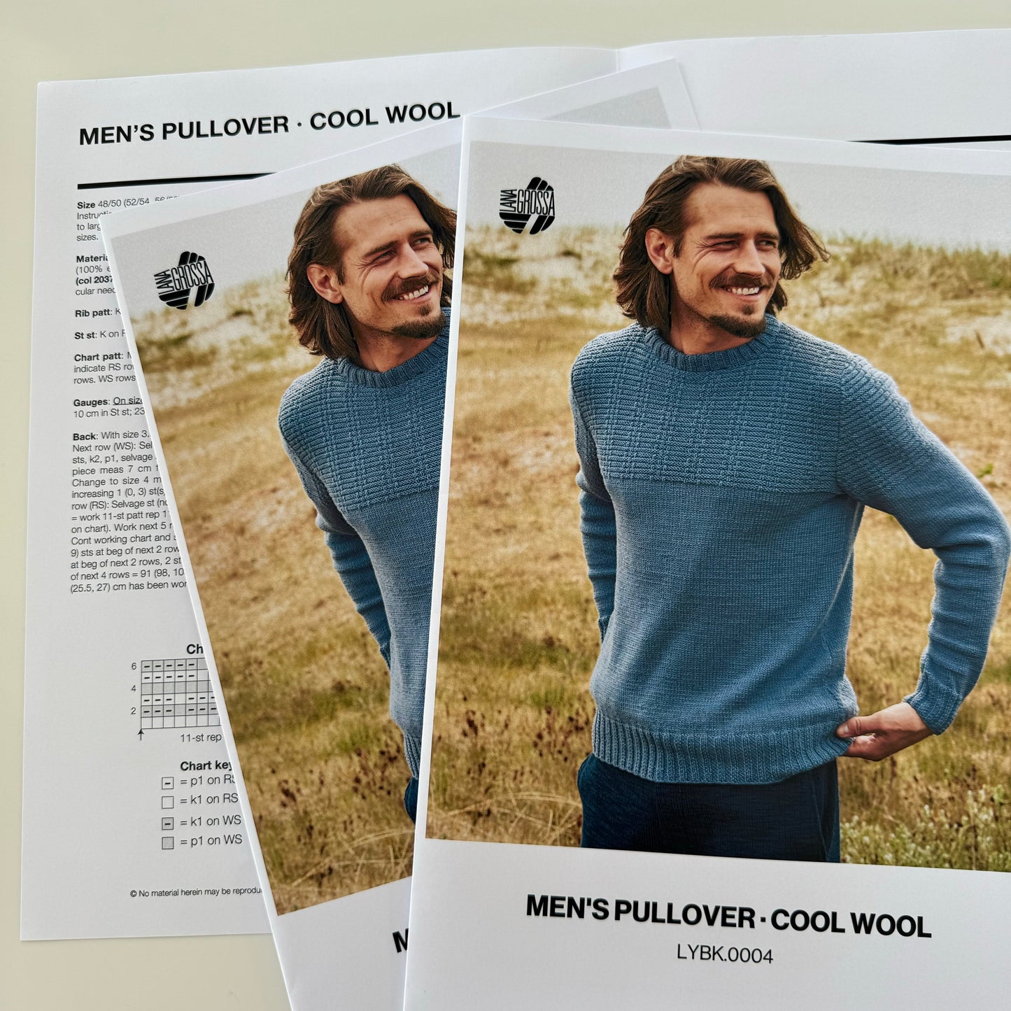 Pattern | Lana Grossa Men's Pullover | Cool Wool 5ply