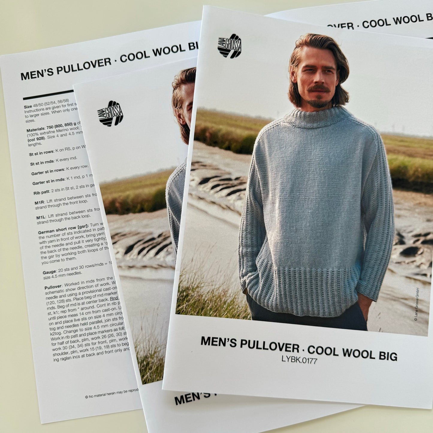 Pattern | Lana Grossa Men's Pullover | Cool Wool Big DK