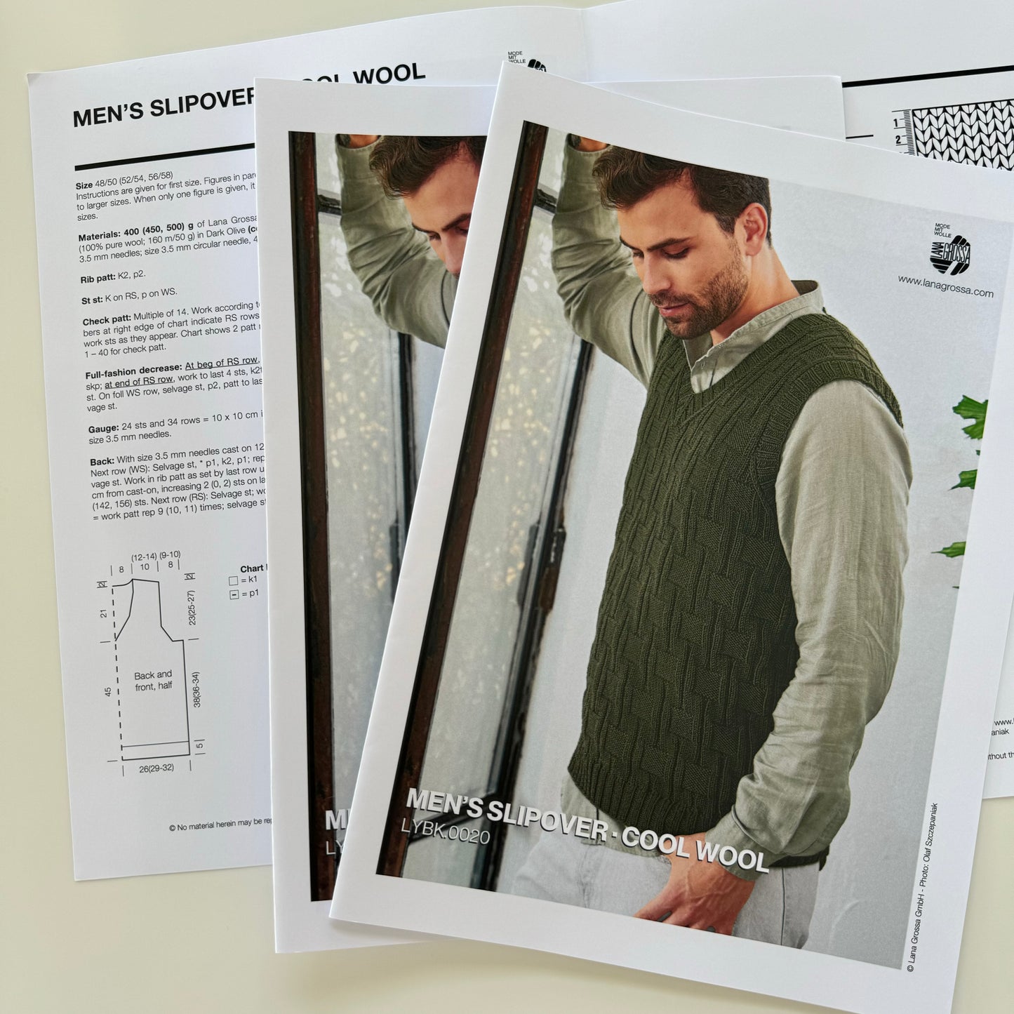 Pattern | Lana Grossa Men's Slipover | Cool Wool 5ply