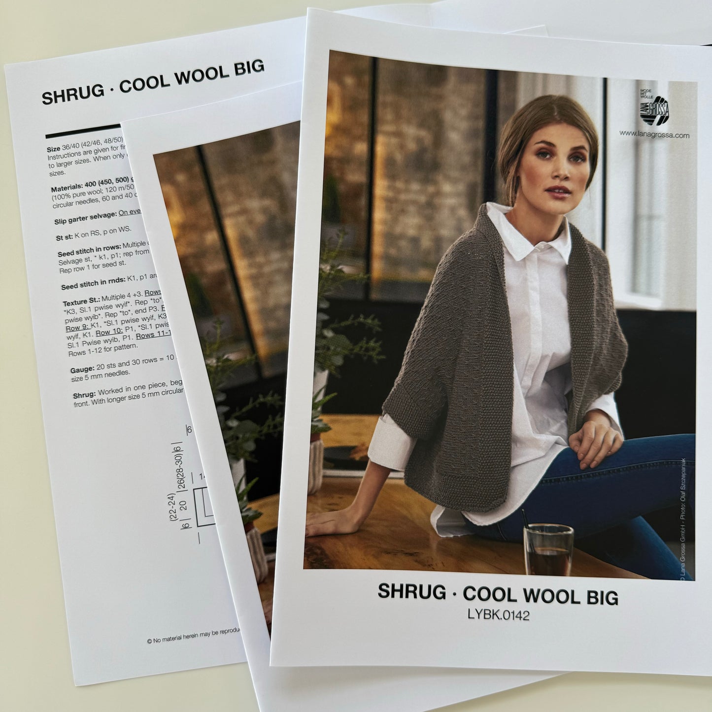 Pattern | Lana Grossa Ladies Shrug | Cool Wool Big DK