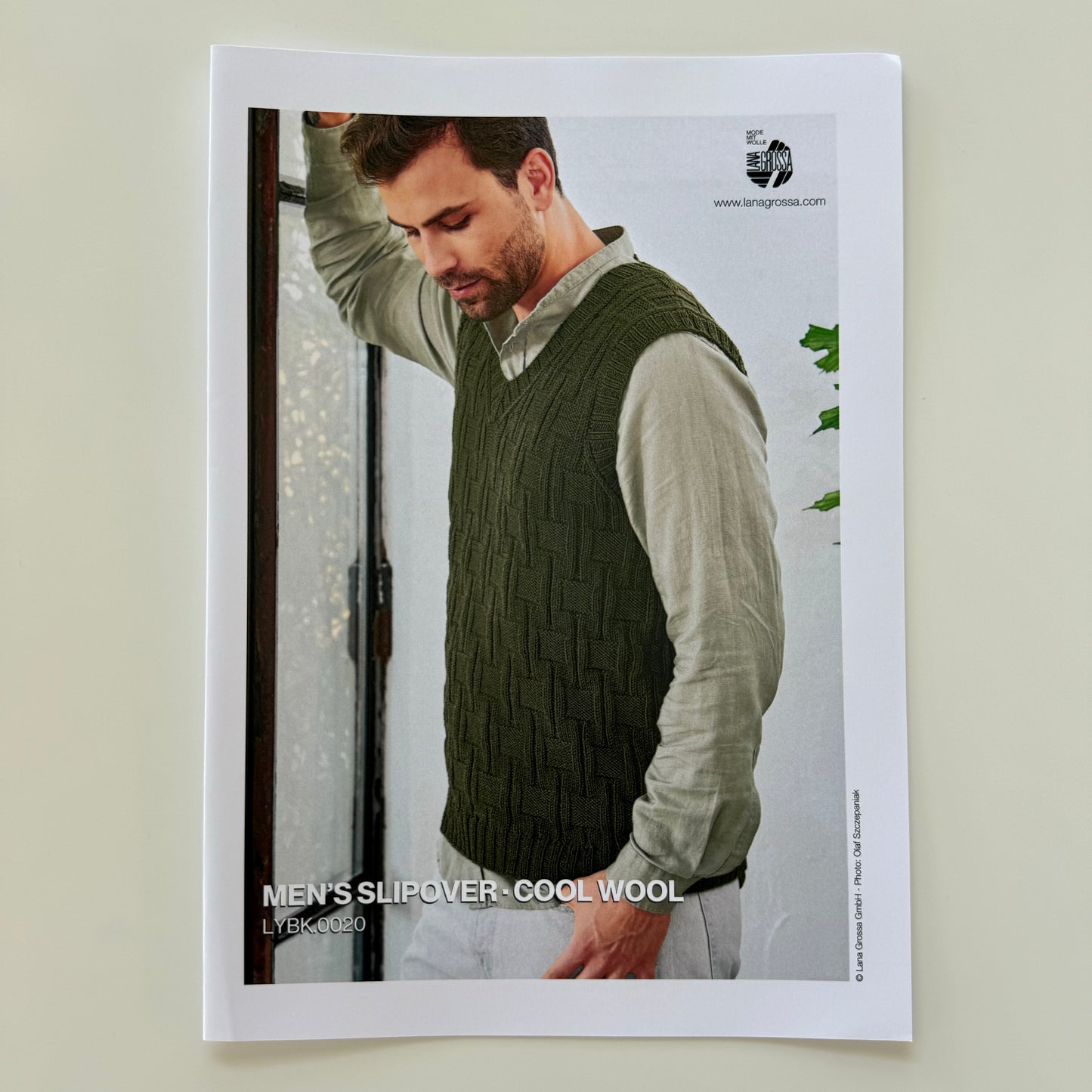 Pattern | Lana Grossa Men's Slipover | Cool Wool 5ply