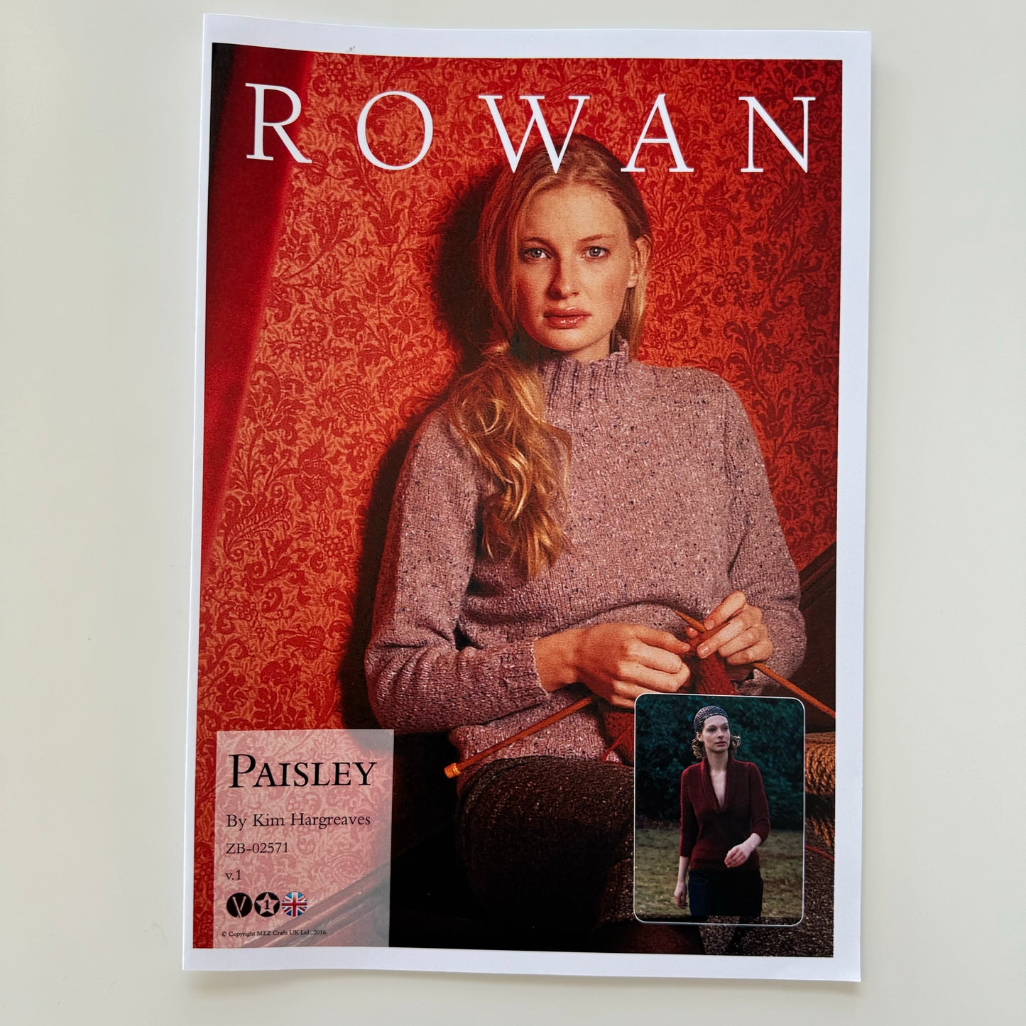 Pattern | Rowan Paisley Polo Neck Sweater | Felted Tweed