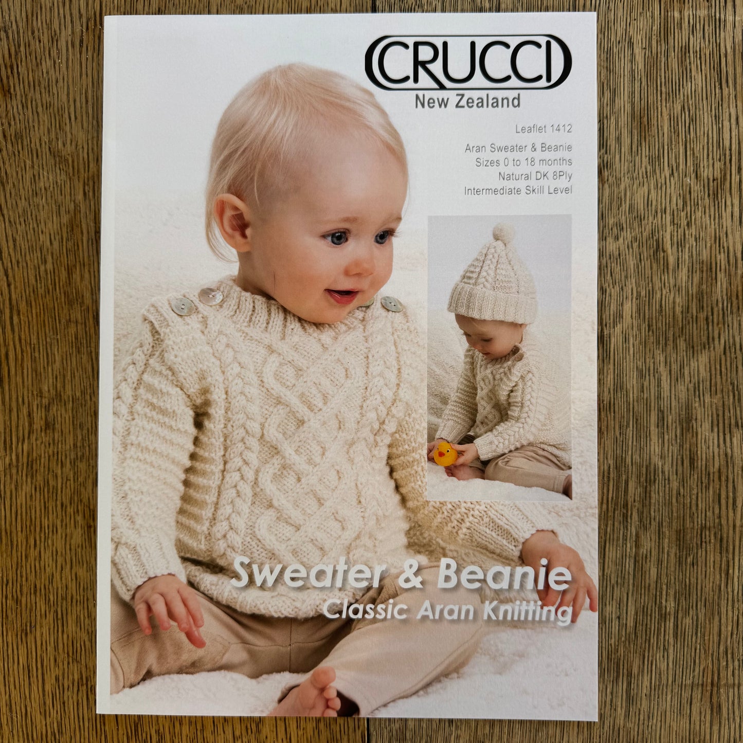 Pattern | Crucci 8ply | Sweater and Beanie Classic Aran | 1412
