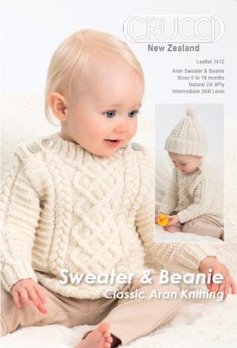 Pattern | Crucci 8ply | Sweater and Beanie Classic Aran | 1412