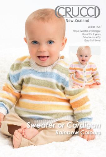 Pattern | Crucci 4ply | Stripe Sweater or Cardigan | 1426
