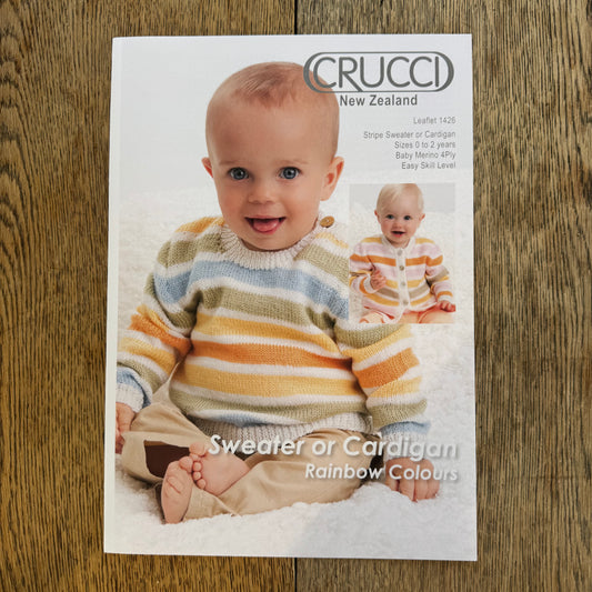 Pattern | Crucci 4ply | Stripe Sweater or Cardigan | 1426