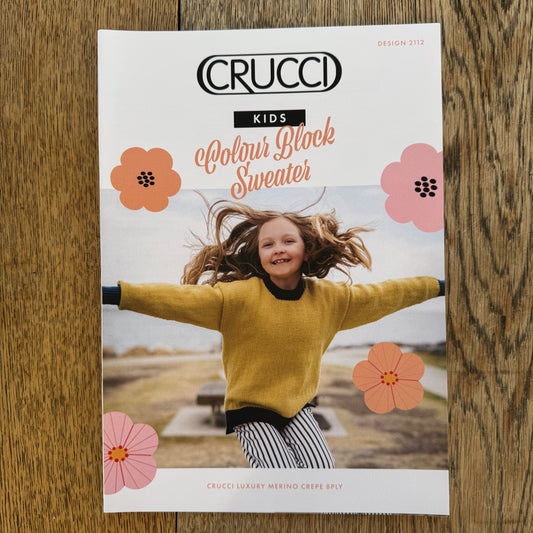Pattern | Crucci 8ply/DK | Kids Colour Block Sweater | 2112