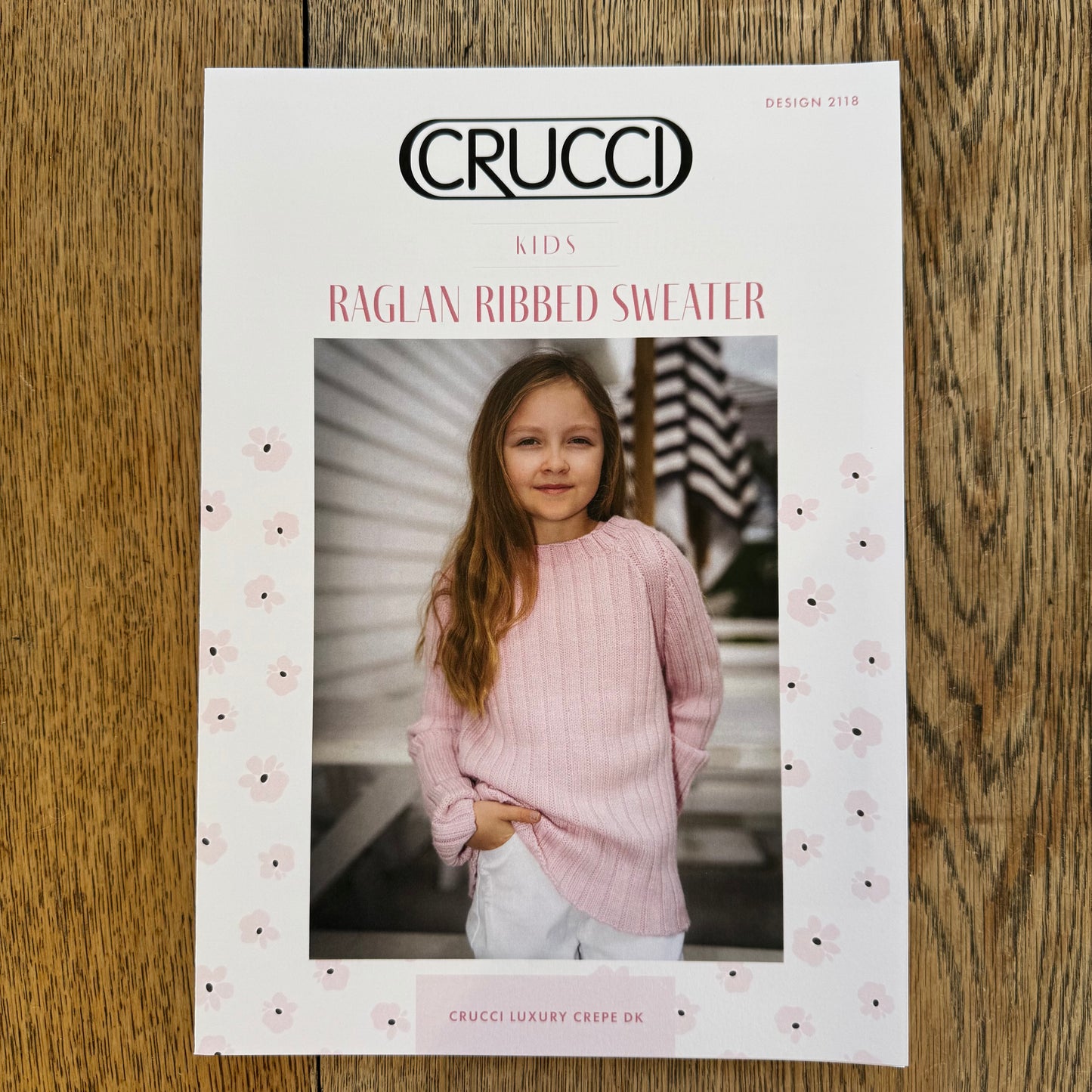 Pattern | Crucci 8ply/DK | Kids Raglan Ribbed Sweater | 2118