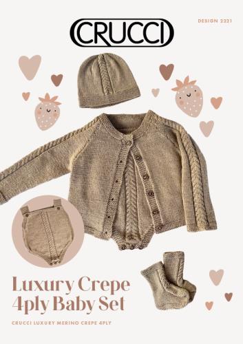Pattern | Crucci 4ply | Luxury Crepe 4 ply Baby Set | 2221