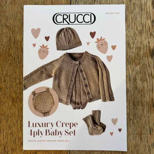 Pattern | Crucci 4ply | Luxury Crepe 4 ply Baby Set | 2221