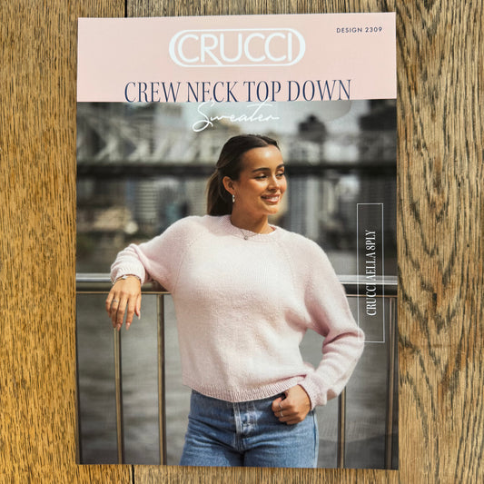 Pattern | Crucci Aella 8ply | Crew Neck Top Down Sweater | 2309