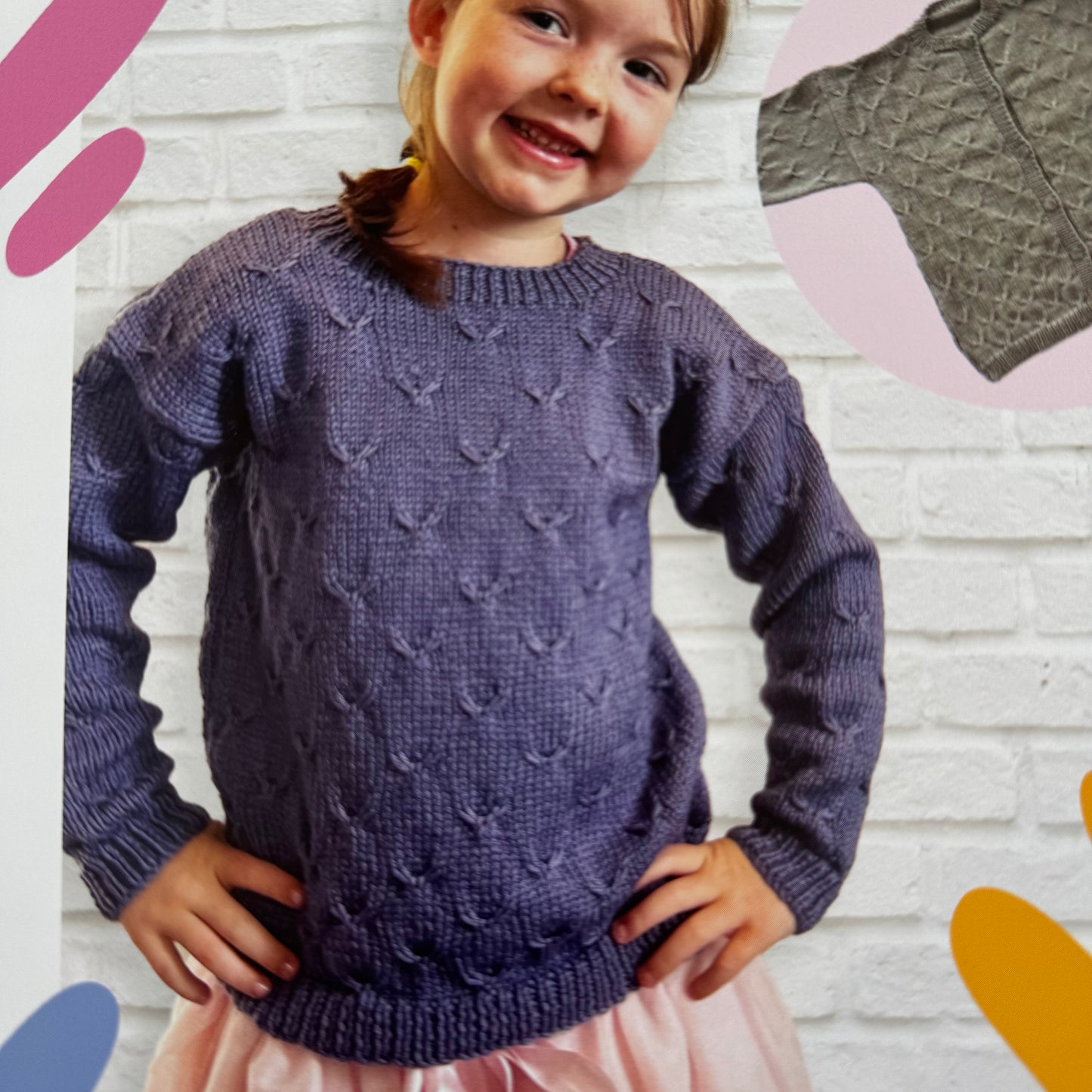 Pattern | Crucci Merino 8ply | Girls Butterfly Pattern Cardi + Sweater | 2314