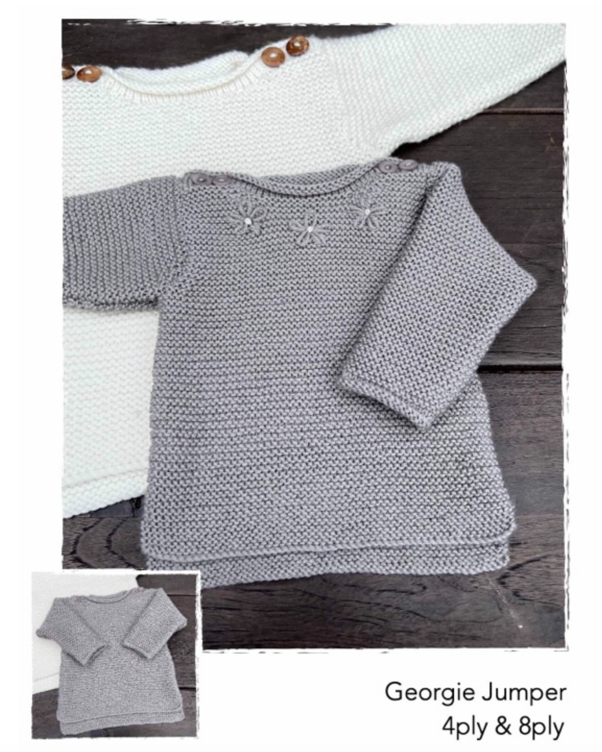Pattern | The Kiwi Knit & Stitch Co | Georgie Jumper | 4 and 8ply