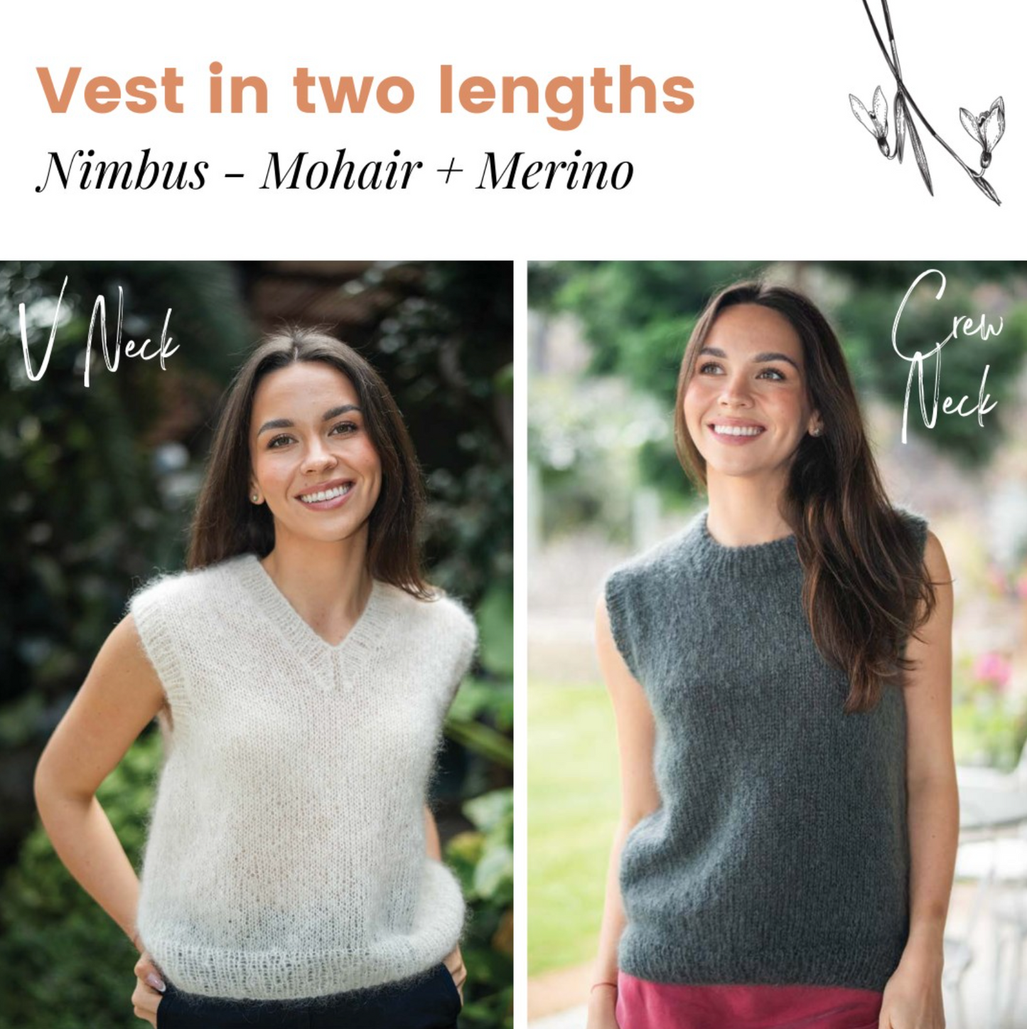KIT | Crucci Nimbus Mohair Vest in two lengths