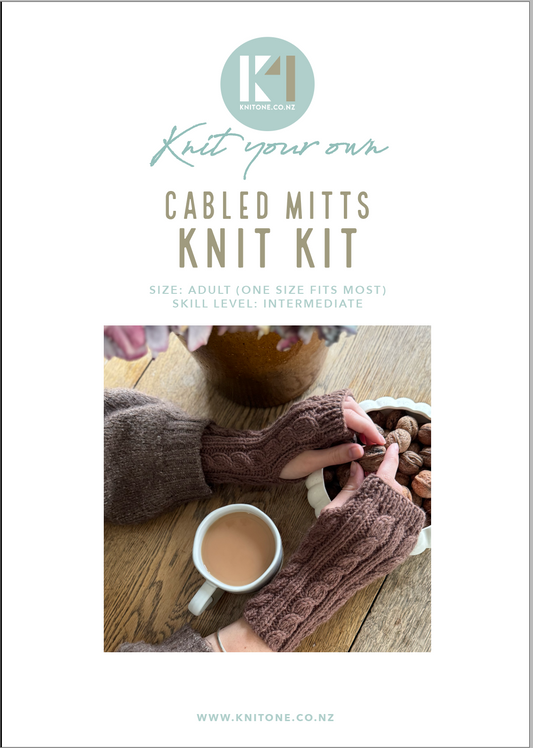 KIT | Make Your Own | Cabled Mitts Kit