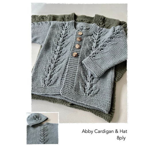 Pattern | The Kiwi Knit & Stitch Co | Abby Cardigan + Hat | 8ply