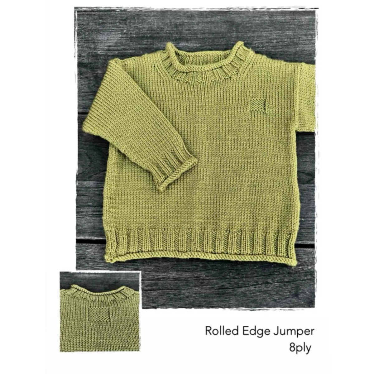 Pattern | The Kiwi Knit & Stitch Co | Rolled Edge Jumper | 8ply
